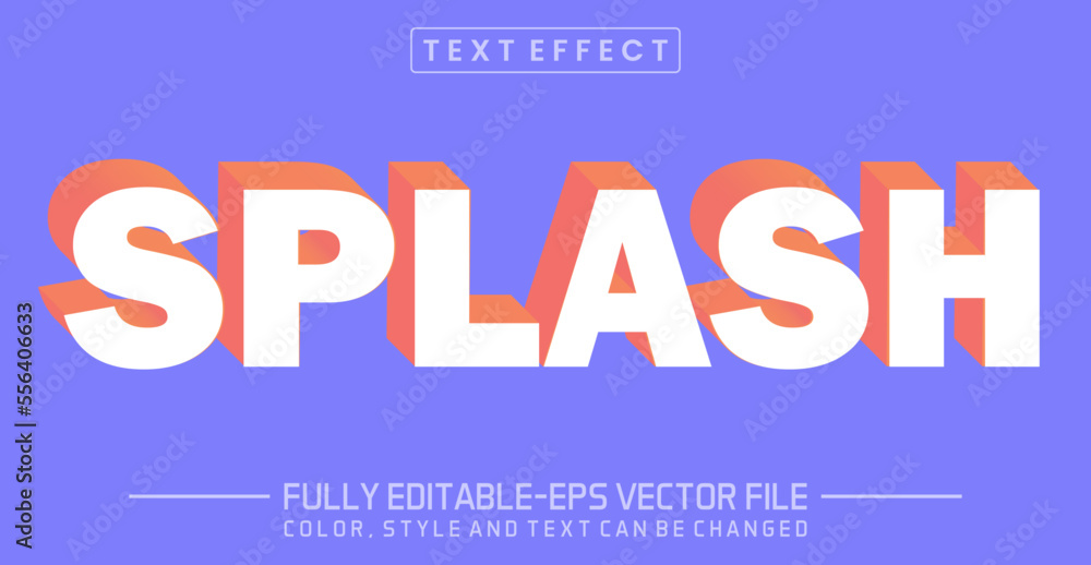 Poster Editable Splash text style effect - text style Concept