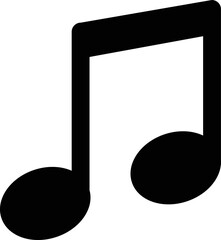 これは音符のアイコンのイラストです。