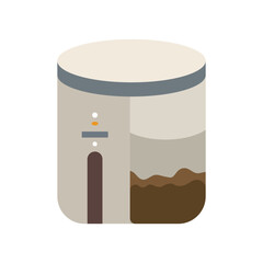 Coffee maker with isometric view flat design, vector illustration
