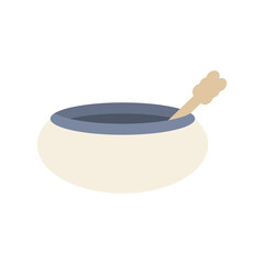 Soup bowl icon element. Flat soup icon vector illustration isolated on white background
