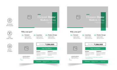 Trendy Flyer style vector design with an A4 format, modern leaflet cover, or presentation template. Suitable for social media and web or internet ads.