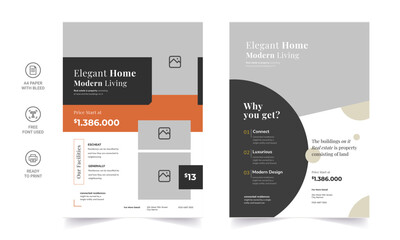 Trendy Flyer style vector design with an A4 format, modern leaflet cover, or presentation template. Suitable for social media and web or internet ads.