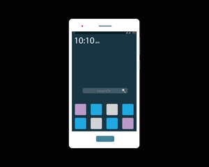 Smartphone icon template design, vector illustration