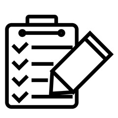 Icon Strategy Pencil Write Task Outline Icon Vector