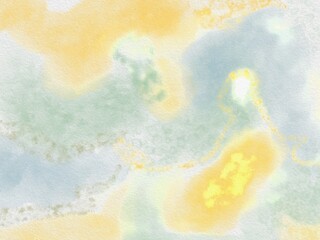 Pastel Yellow Blue Watercolor Background