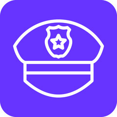 Police Cap Icon Style