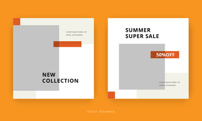 Editable minimal social media, web Banner Post Template. Suitable for social media posts and web internet ads. Vector illustration