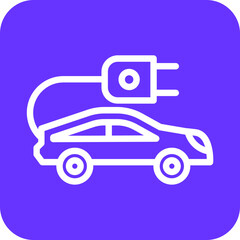 Electric Car Icon Style