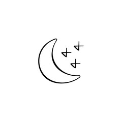 Night Line Style Icon Design
