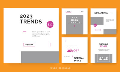 Editable minimal social media, web Banner Post Template. Suitable for social media posts and web internet ads. Vector illustration