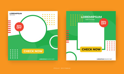 Editable minimal social media, web Banner Post Template. Suitable for social media posts and web internet ads. Vector illustration