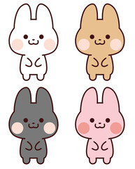 お辞儀しているうさぎ