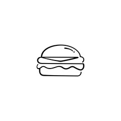 Burger Line Style Icon Design