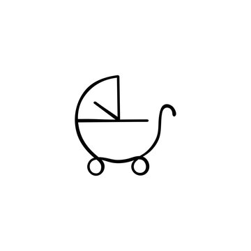 Stroller Line Style Icon Design