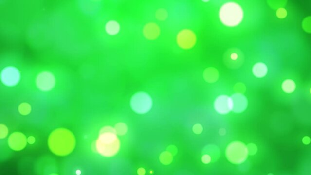 Abstract Bokeh Glitter Loop Green Background