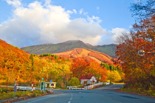 Mount  Akita Komagatake near Nyuto Hot spring in Akita, Tohoku, Japan.