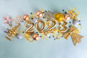 New year 2023 celebration greeting card