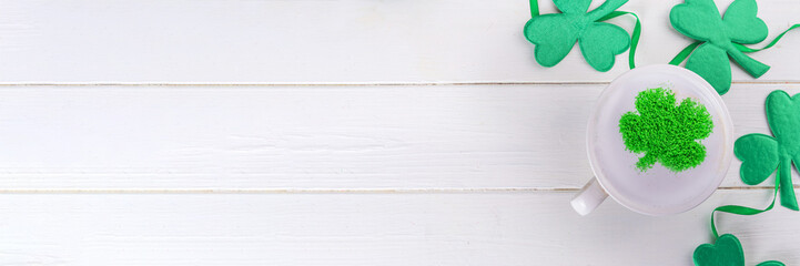 Coffee latte for St. Patrick's Day