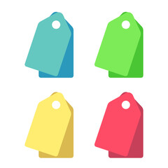 Price tag icon set symbol vector on white background. Price tag icon set symbol vector on white background. Colorful tags illustration

