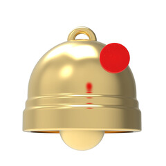 christmas bell with red ribbon