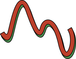 3D Wiggly Line Vector