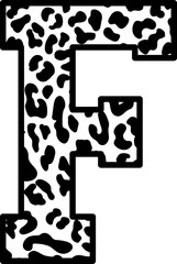 Leopard Font Alphabet F