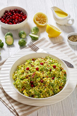 brussels sprouts slaw with bacon and cranberries