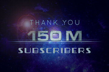 150 Million subscribers celebration greeting banner with Star Wars Design