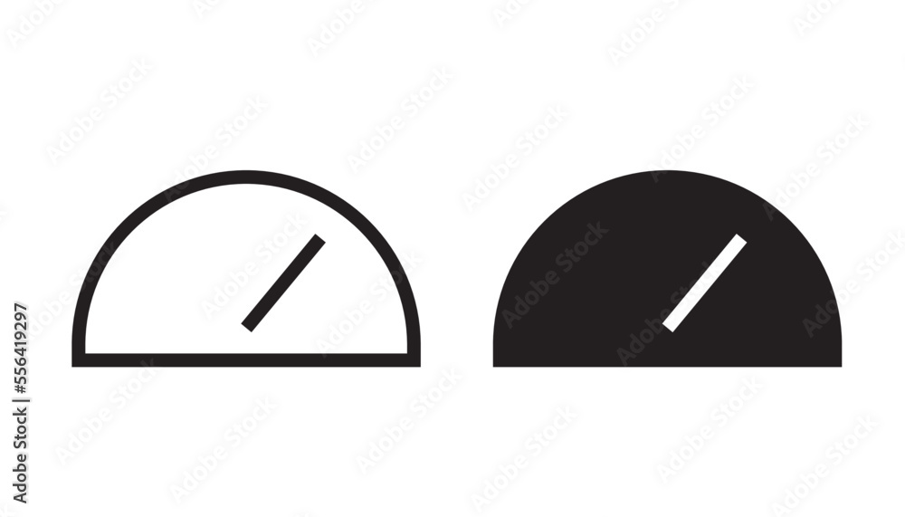 Poster icon performance dial scale speed level silhouette vector or weight pressure accelerometer pictogram