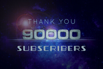 90000 subscribers celebration greeting banner with Star Wars Design