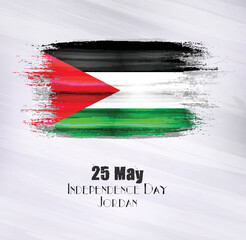 Vector illustration of Jordan, 25 May, Independence Day