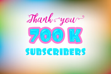 700 K  subscribers celebration greeting banner with Jelly Design