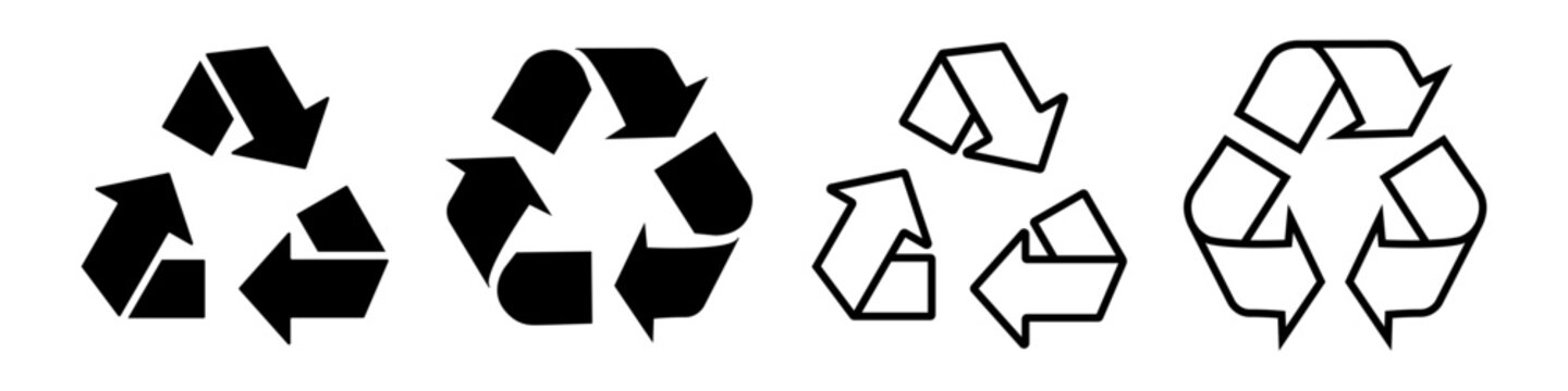 Recycling icon vector. Ecology illustration sign. Trash symbol or logo.