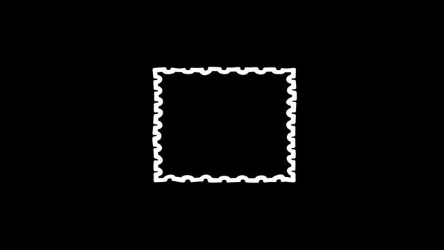 frame isolated on white. White Highlight Elements. Doodle loop animation. doodle style on transparent background. Jittery Artistic Motion. scribble seamless loop animation.