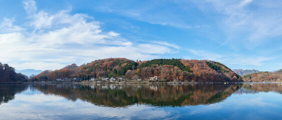 【パノラマ】 12月（冬） 千代田湖 山梨県