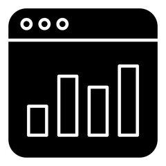 Trendy design icon of web statistics 