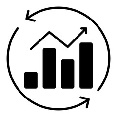An icon design of graph update 