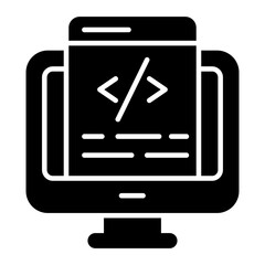 An icon design of web coding 