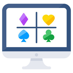 An icon design of online gambling 