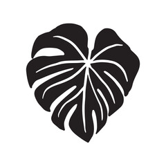 Tropical leaf plant silhouette icon