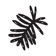 Tropical leaf plant silhouette icon