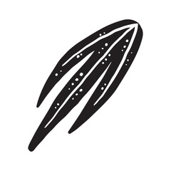 Tropical leaf plant silhouette icon