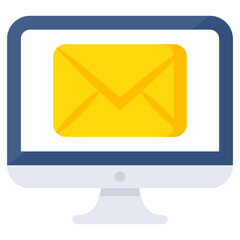 An icon design of online mail
