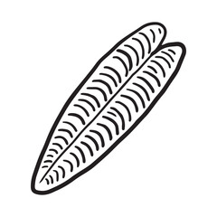Tropical Plant leaf Doodle icon