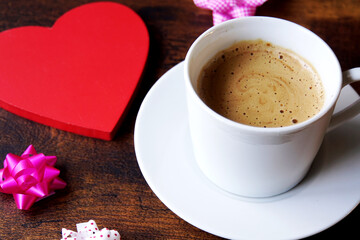 カフェラテとハート