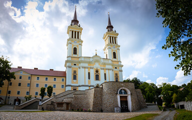 Fototapeta na wymiar Catholic church in Radna, Romania