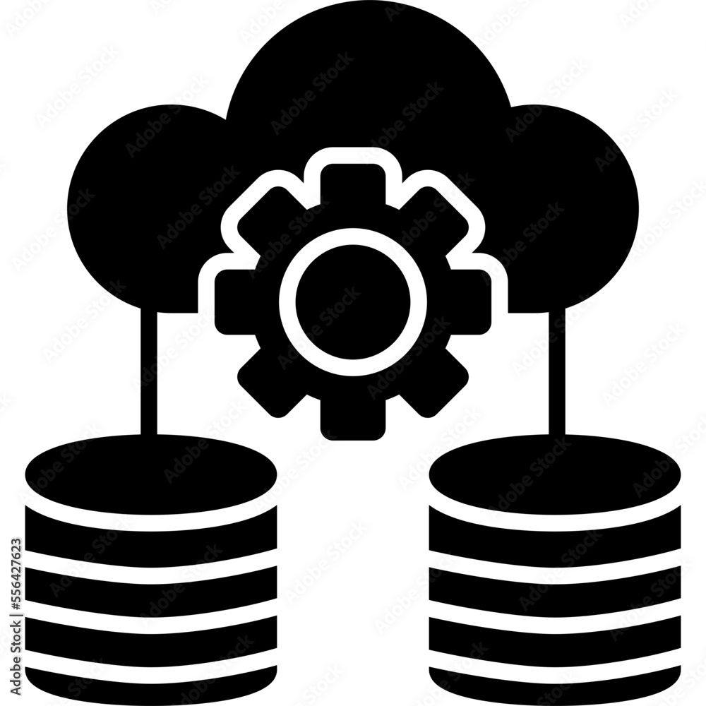 Wall mural data storage icon