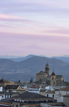 Sunset view of Ubeda. Unesco world heritage city in Andalucia, Spain.