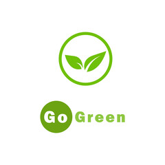 Vector green leaf icon concept