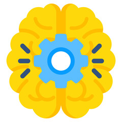 A flat design icon of idea generation